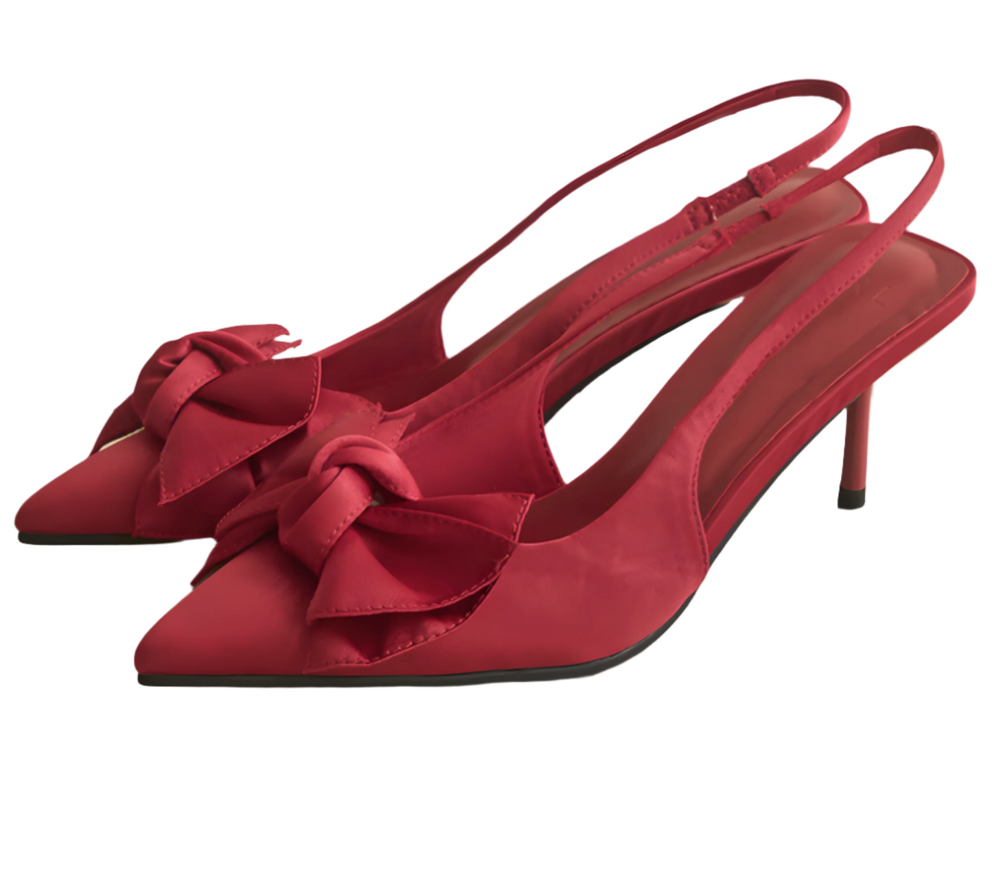 Freesia Ribbon Satin Toe Pumps side